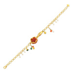 Load image into Gallery viewer, Coral Bloom Charm Gold Bracelet in 18 Kt
