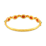 Load image into Gallery viewer, Coral Flora Garland Bangle in 18 Kt
