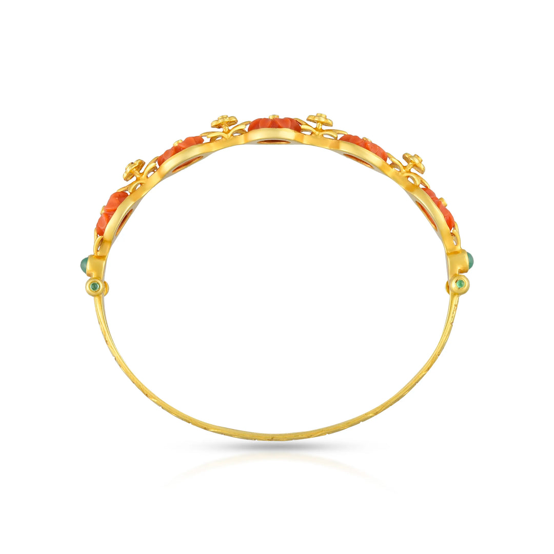 Coral Flora Garland Bangle in 18 Kt