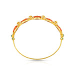 Load image into Gallery viewer, Coral Flora Garland Bangle in 18 Kt

