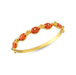 Load image into Gallery viewer, Coral Flora Garland Bangle in 18 Kt
