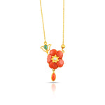 Load image into Gallery viewer, Coral Bloom Artistic Necklace in 18 Kt
