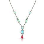 Load image into Gallery viewer, Opal Victorian Silver-Gold Statement Necklace
