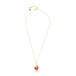 Load image into Gallery viewer, Coral Bloom Pendant Necklace in 18 Kt
