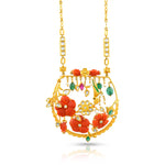Load image into Gallery viewer, Coral Garden Pendant Gold Necklace in 18 Kt
