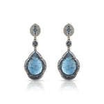 Load image into Gallery viewer, Celeste Aqua Victorian Silver-Gold Drops
