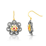 Load image into Gallery viewer, Navratna Diamond Link Victorian Earrings
