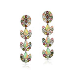 Load image into Gallery viewer, Opal &amp; Multicolour Tourmaline Victorian Silver-Gold Chandelier Earrings

