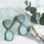 Load image into Gallery viewer, Ocean Petal Silver-Gold Victorian Drops
