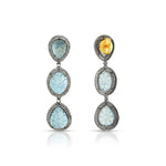 Load image into Gallery viewer, Aqua Flow Silver-Gold Victorian Earrings

