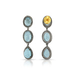 Load image into Gallery viewer, Ocean Oval Silver-Gold Victorian Drops
