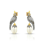 Load image into Gallery viewer, Victorian Bird Pearl Drop Earrings
