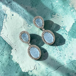 Load image into Gallery viewer, Aqua Heritage Silver-Gold Victorian Earrings
