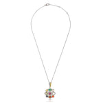 Load image into Gallery viewer, Celestial Navratna Victorian Pendant Necklace

