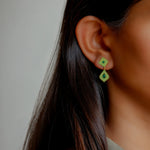 Load image into Gallery viewer, Greenflare Enamel Gold Drops in 18 Kt
