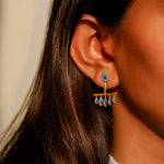 Load image into Gallery viewer, Enamel Statement Earring in 18 Kt
